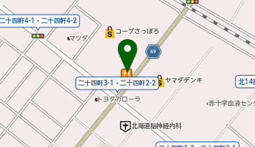 やよい軒 二十四軒店の地図画像