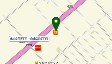 やよい軒 旭川永山店の地図画像