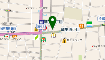 やよい軒 蒲生4丁目店の地図画像