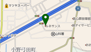 スポーツクラブ ルネサンス 京都山科の地図画像