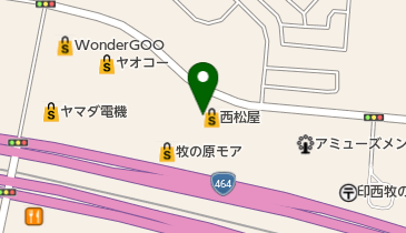 西松屋 牧の原モア店の地図画像