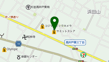 西松屋 サミット高井戸東店の地図画像