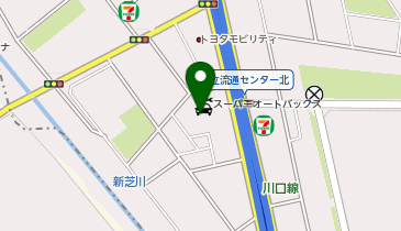 オートバックス SA足立の地図画像