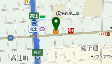 カレーハウスCoCo壱番屋 昭和区高辻店の地図画像