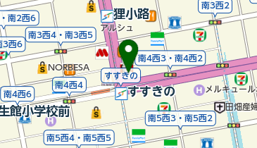 カレーハウスCoCo壱番屋 中央区すすきの店の地図画像