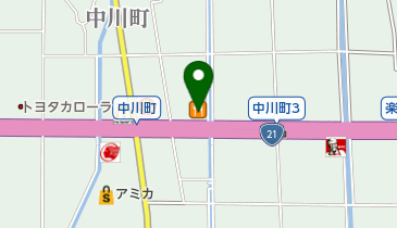 カレーハウスCoCo壱番屋 大垣中川町店の地図画像