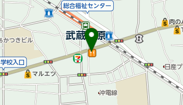 カレーハウスCoCo壱番屋 JR武蔵中原駅前店の地図画像