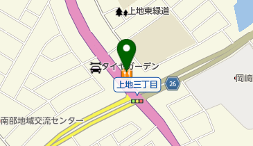 カレーハウスCoCo壱番屋 岡崎上地店の地図画像