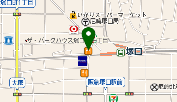 カレーハウスCoCo壱番屋 阪急塚口駅北口店の地図画像