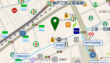 カレーハウスCoCo壱番屋 神戸三宮京町筋店の地図画像
