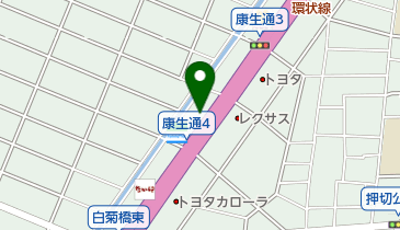ガリバー22号康生通店の地図画像