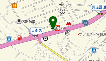 ガリバー58号宜野湾店の地図画像