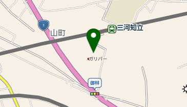 ガリバー1号知立店 板金工場の地図画像