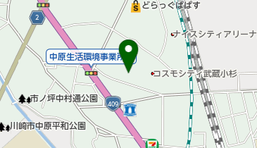 ヤマト運輸 中原中丸子センターの地図画像