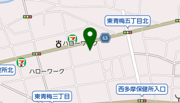 ヤマト運輸 東青梅営業所(青梅河辺)の地図画像