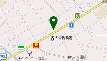 ヤマト運輸 大田中央6丁目営業所の地図画像