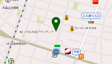 ヤマト運輸 大田大森北営業所(北馬込)の地図画像