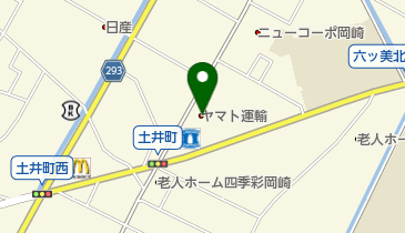 ヤマト運輸 岡崎牧御堂営業所(岡崎六名)の地図画像