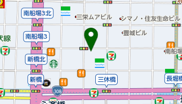 ヤマト運輸 南船場3丁目営業所の地図画像