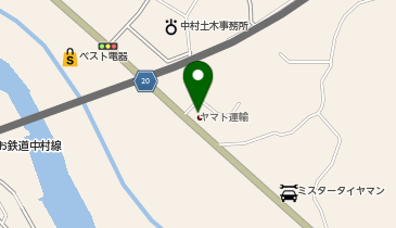 ヤマト運輸 四万十営業所(高知中村)の地図画像