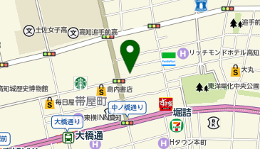 ヤマト運輸 高知帯屋町営業所の地図画像