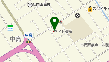 ヤマト運輸 静岡中島営業所(静岡中原)の地図画像