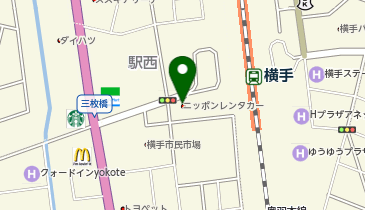 駅レンタカー 横手駅の地図画像