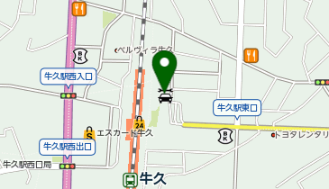 駅レンタカー 牛久駅営業所の地図画像