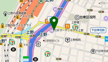 駅レンタカー 上野駅営業所の地図画像