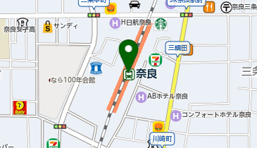 駅レンタカー 奈良駅営業所の地図画像