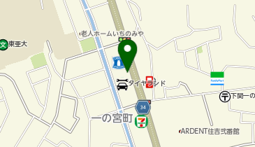 Jネットレンタカー下関店の地図画像