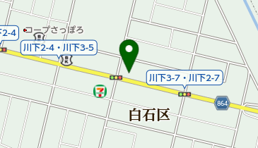 眼鏡市場 札幌白石川下店の地図画像