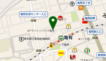 カラオケまねきねこ 亀有北口店の地図画像