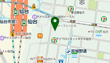 カラオケまねきねこ 仙台東口店の地図画像