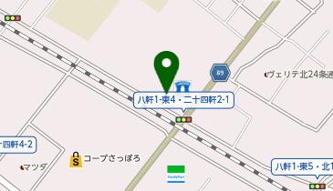 魚べい八軒24条通店の地図画像