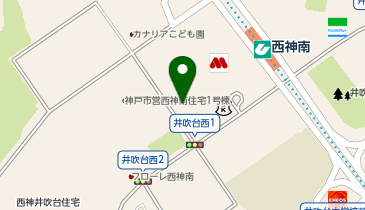 魚べい神戸西神南店の地図画像