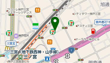 魚べい三宮雲井通店の地図画像