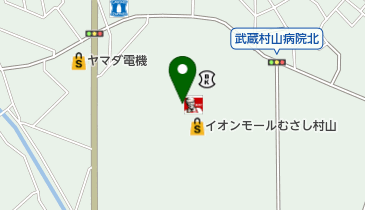 紅虎餃子房 イオンモールむさし村山店\2月10日はベニトラの日!30周年を記念して、やみつき餃子1皿30円キャンペーン開催店の地図画像