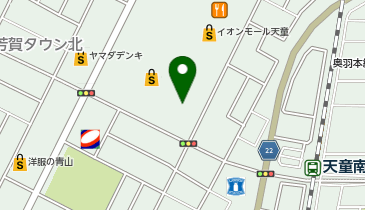 紅虎餃子房 イオンモール天童店\夏休みは紅虎へ!人気メニューを集めたお得な「ファミリーセット」販売!店の地図画像