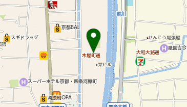 六傳屋 先斗町店の地図画像