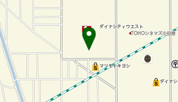 ユニクロ ダイナシティ 小田原店の地図画像