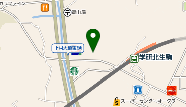 ユニクロ 学研北生駒ならやま大通り店の地図画像