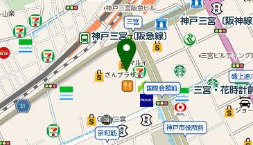 ユニクロ 神戸三宮店の地図画像