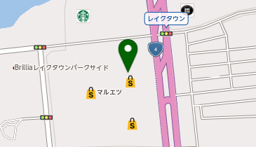 ユニクロ イオンレイクタウンkaze店の地図画像
