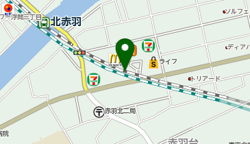 日高屋 北赤羽店の地図画像