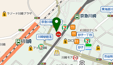 日高屋 京急川崎駅前店の地図画像