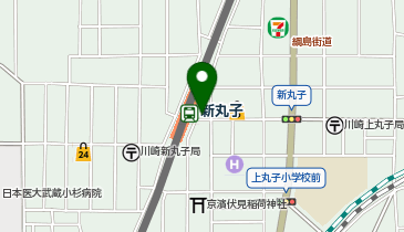 日高屋 新丸子東口店の地図画像
