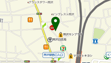 日高屋 所沢プロぺ通店の地図画像