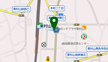 日高屋 東村山東口店の地図画像