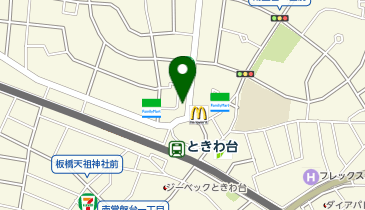 日高屋 ときわ台北口店の地図画像